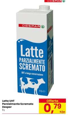 Latte UHT Parzialmente Scremato Despar