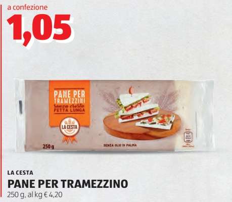 LA CESTA PANE PER TRAMEZZINO