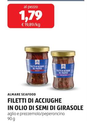 FILETTI DI ACCIUGHE IN OLIO DI SEMI DI GIRASOLE