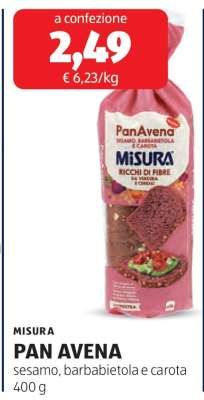MISURA PAN AVENA