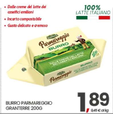 BURRO PARMAREGGIO GRANTERRE 200G