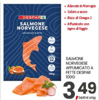 SALMONE NORVEGESE AFFUMICATO A FETTE DESPAR 100G
