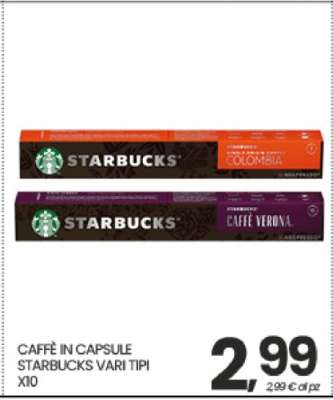 CAFFÈ IN CAPSULE STARBUCKS VARI TIPI X10