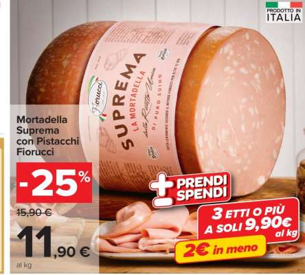 Mortadella Suprema con Pistacchi Fiorucci