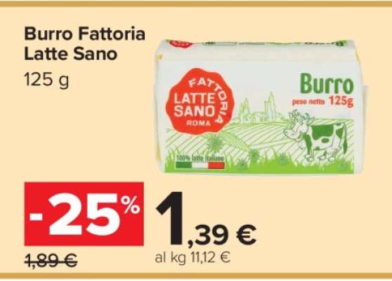 Burro Fattoria Latte Sano