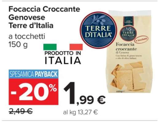 Focaccia Croccante Genovese Terre d’Italia