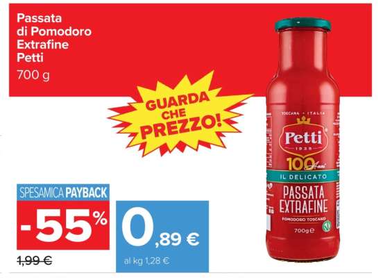 PASSATA DI POMODORO EXTRAFINE PETTI