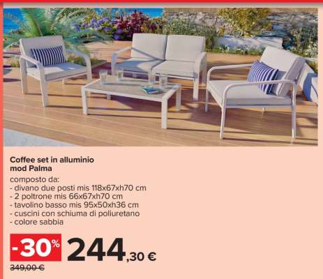 Coffee set in alluminio mod Palma