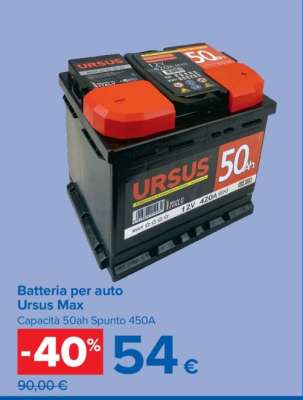 Batteria per auto Ursus Max
