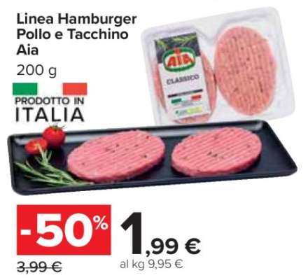 Linea Hamburger Pollo e Tacchino Aia