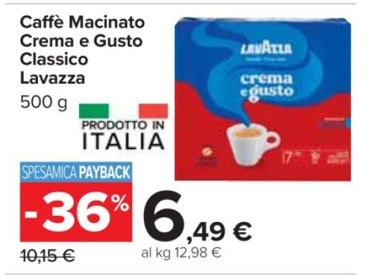 Caffè Macinato Crema e Gusto Classico Lavazza