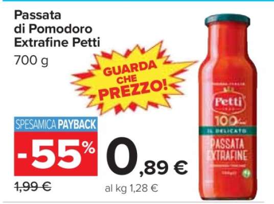 PASSATA DI POMODORO EXTRAFINE PETTI