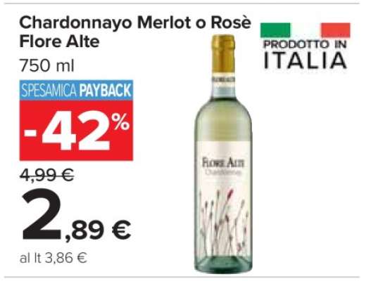 Chardonnayo Merlot o Rosè Flore Alte