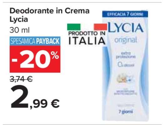 Deodorante in Crema Lycia