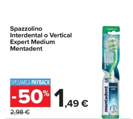 Spazzolino Interdental o Vertical Expert Medium Mentadent