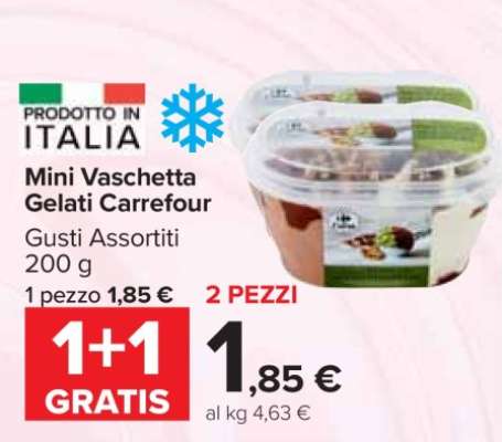 Mini Vaschetta Gelati Carrefour