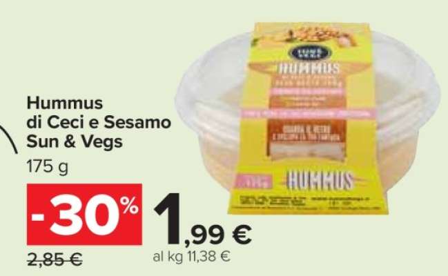 Hummus di Ceci e Sesamo Sun & Vegs
