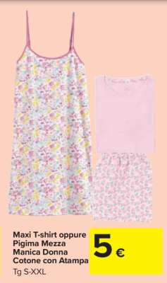 Maxi T-shirt oppure Pigima Mezza Manica Donna