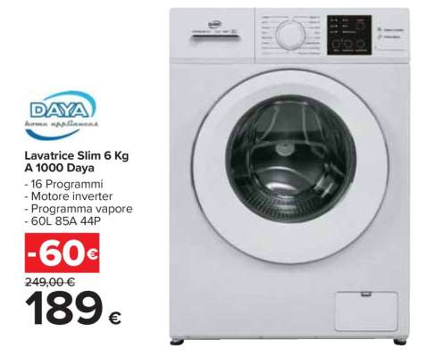 Lavatrice Slim 6 Kg A 1000 Daya