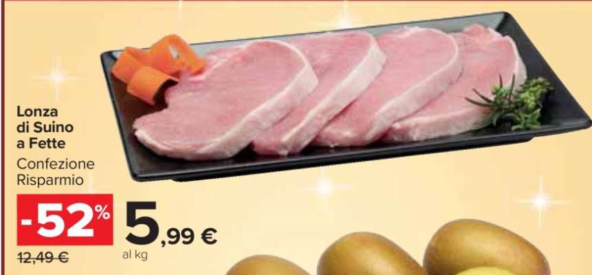 Lonza di Suino a Fette
