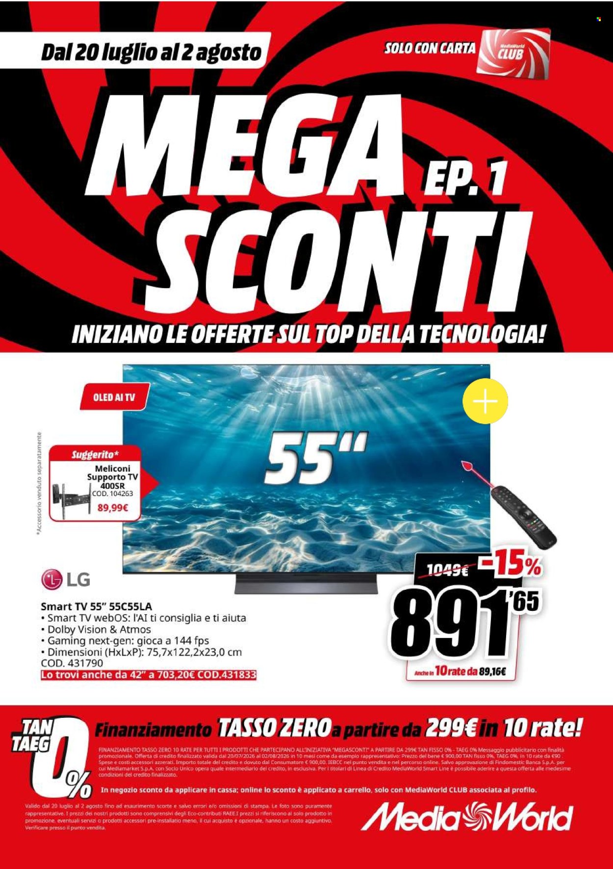 Volantino MediaWorld - 20/7/2026 - 2/8/2026. Pagina 4