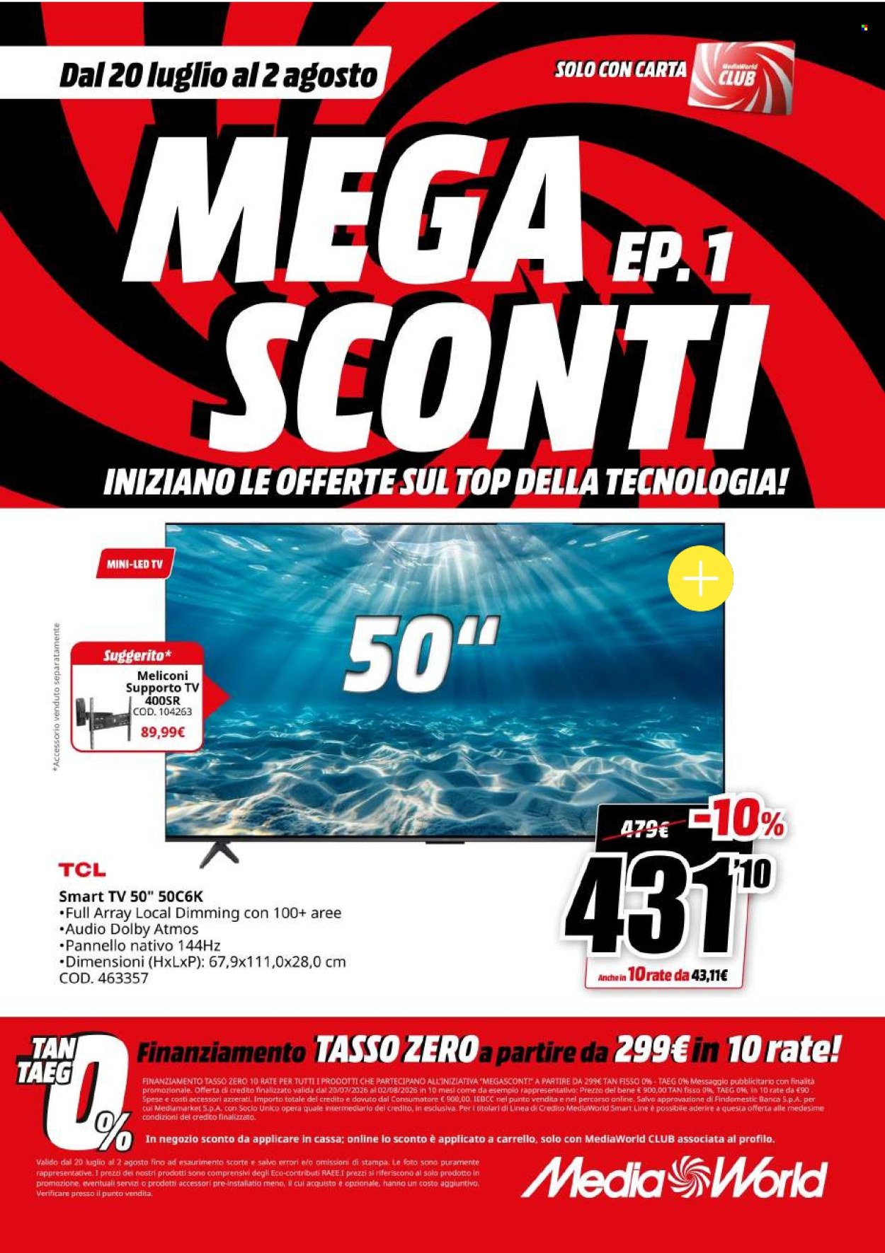 Volantino MediaWorld - 20/7/2026 - 2/8/2026. Pagina 6