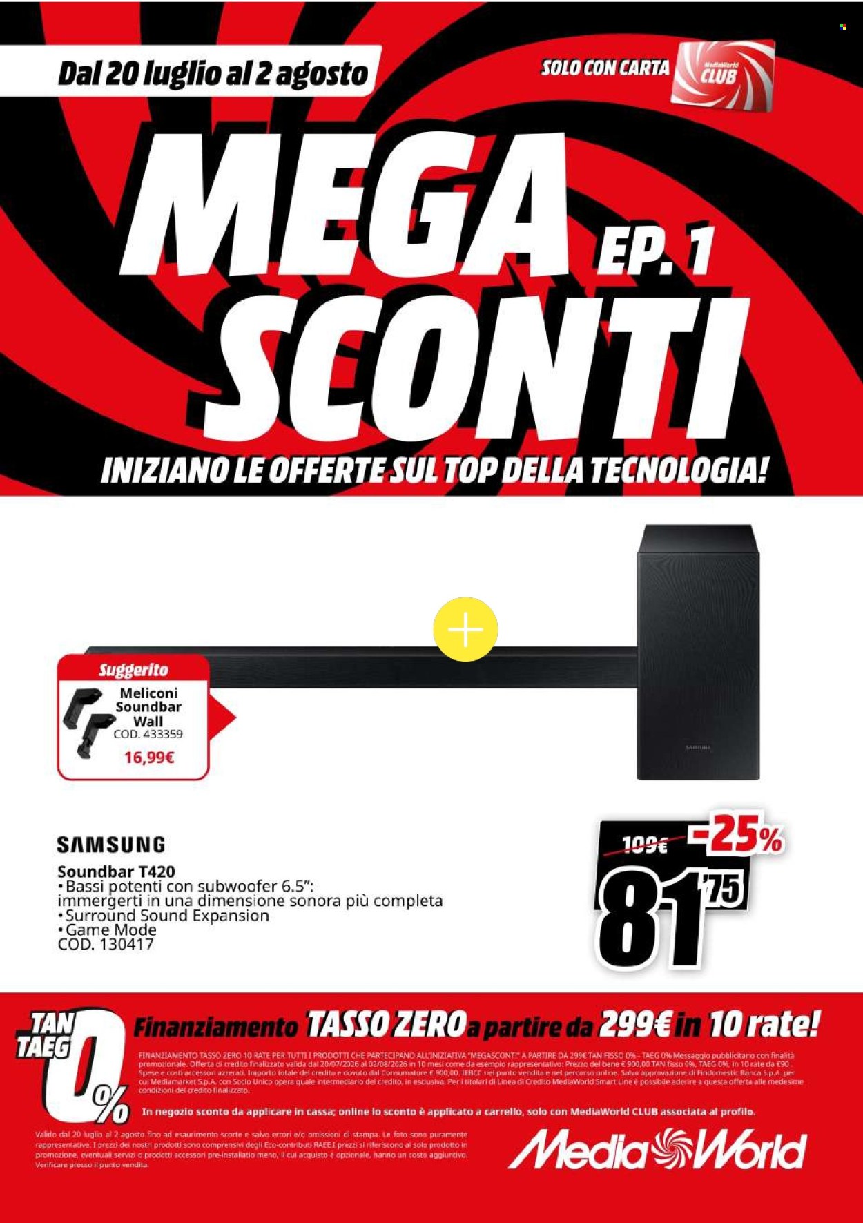 Volantino MediaWorld - 20/7/2026 - 2/8/2026. Pagina 11