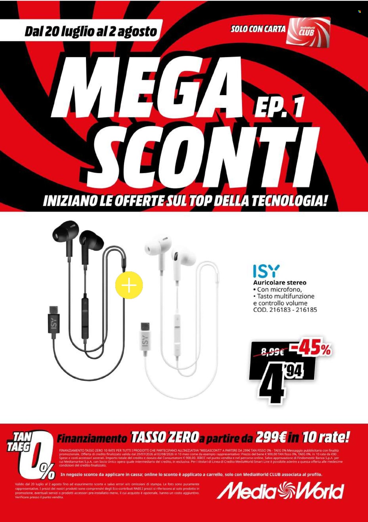 Volantino MediaWorld - 20/7/2026 - 2/8/2026. Pagina 32