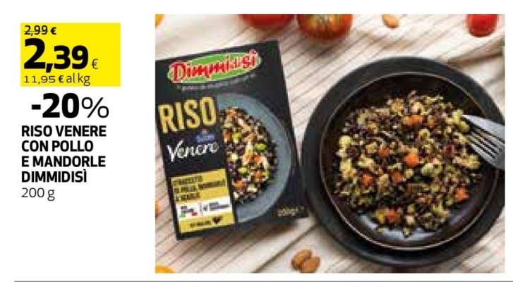RISO VENERE CON POLLO E MANDORLE DIMMIDISI