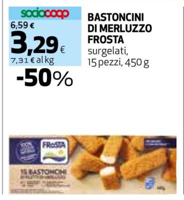 BASTONCINI DI MERLUZZO FROSTA