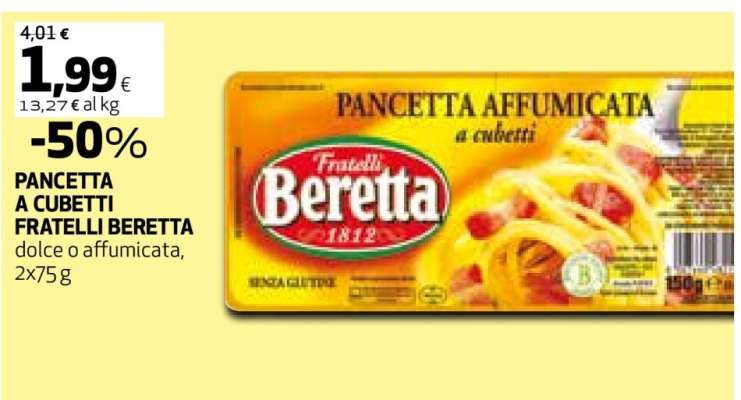 PANCETTA A CUBETTI FRATELLI BERETTA