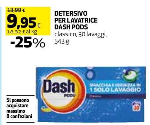 DETERSIVO PER LAVATRICE DASH PODS