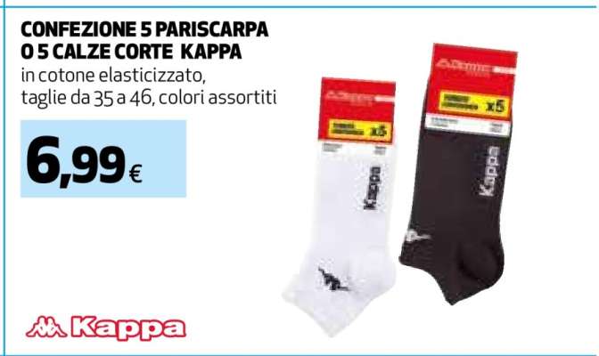 CONFEZIONE 5 PARISCARPA O 5 CALZE CORTE KAPPA