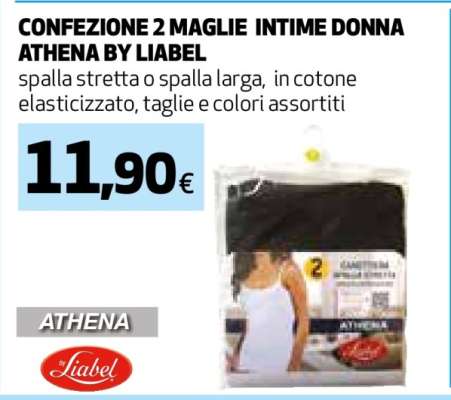 CONFEZIONE 2 MAGLIE INTIME DONNA ATHENA BY LIABEL