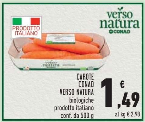CAROTE CONAD VERSO NATURA