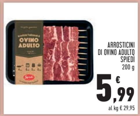 Arrosticini di Ovino Adulto Spiedi