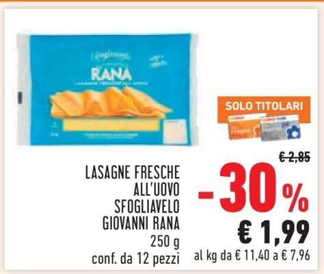 Lasagne Fresche all'Uovo Sfogliavelo Giovanni Rana