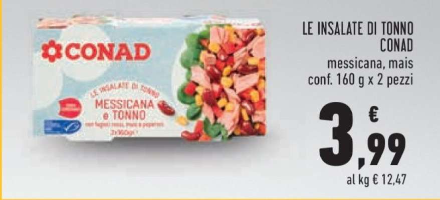Le insalate di tonno CONAD