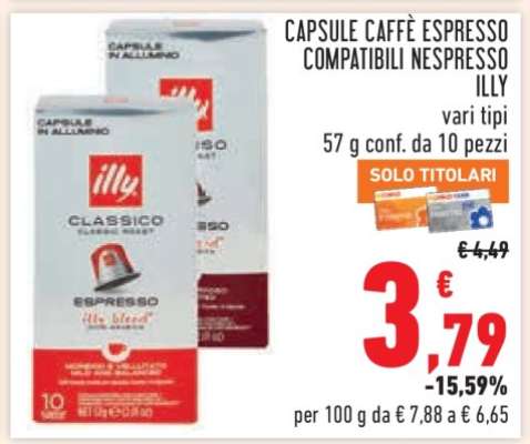 Capsule Caffè Espresso Compatibili Nespresso Illy