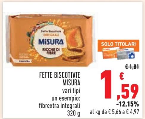 Fette Biscottate Misura