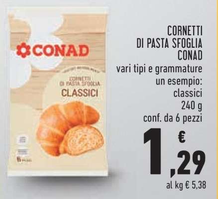 Cornetti di pasta sfoglia CONAD