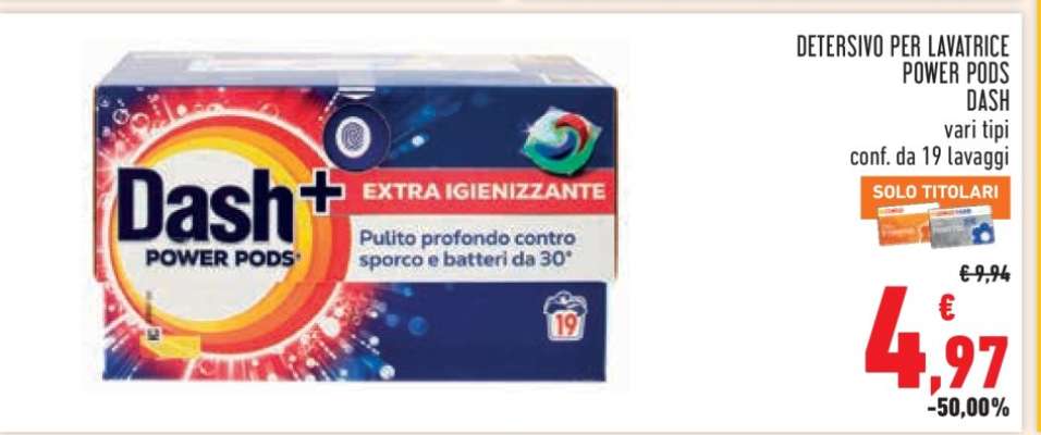 DETERSIVO PER LAVATRICE POWER PODS