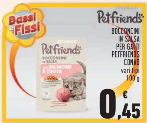BOCCONCINI IN SALSA PER GATTI PETFRIENDS CONAD