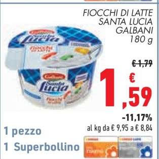 FIOCCHI DI LATTE SANTA LUCIA GALBANI 180 g