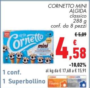 CORNETTO MINI ALGIDA classico