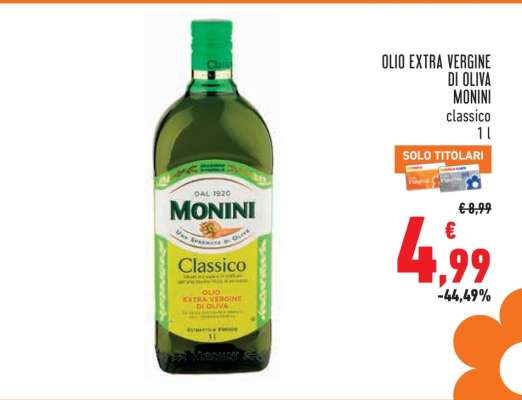 OLIO EXTRA VERGINE DI OLIVA MONINI classico 1 l