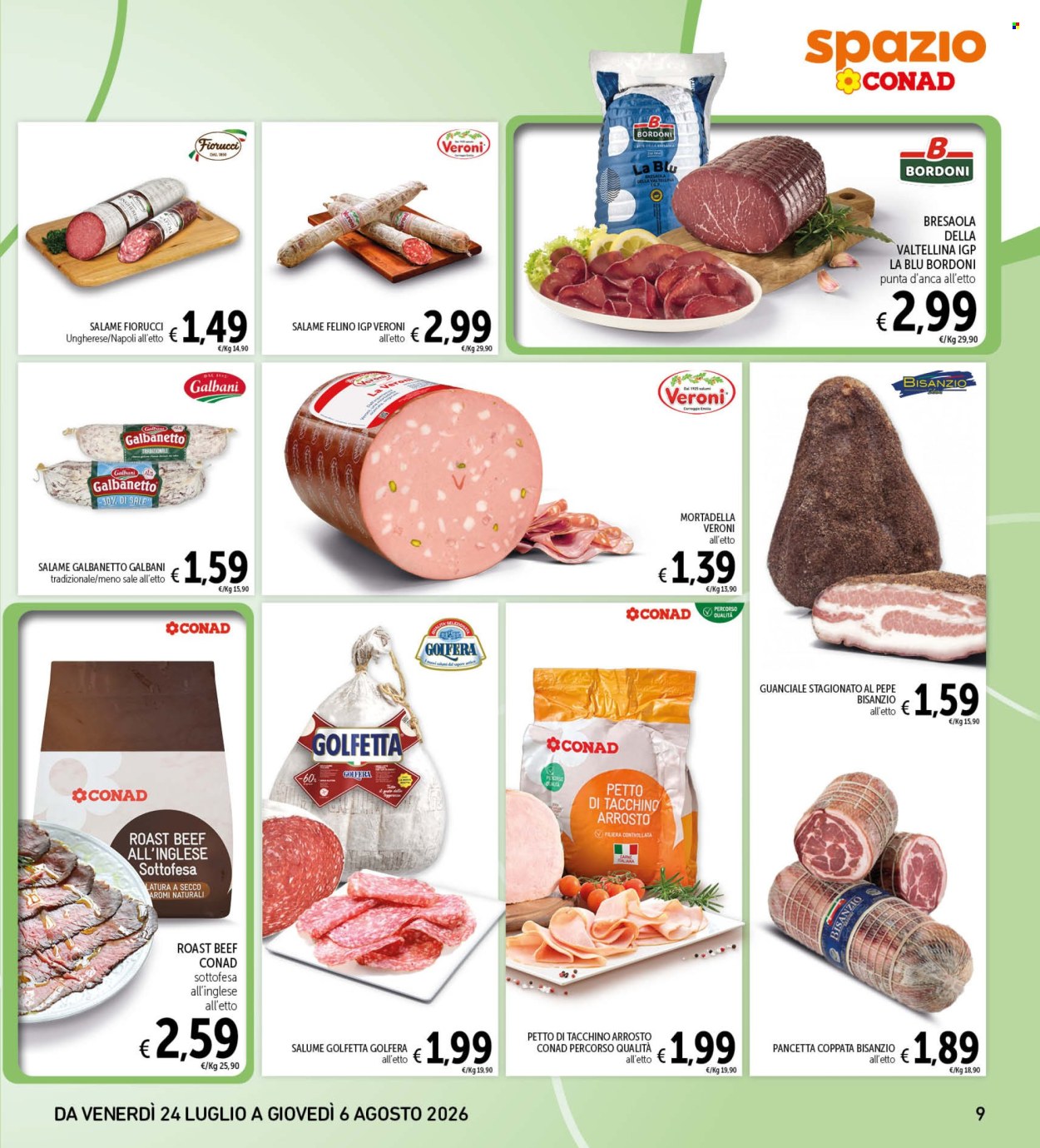 Volantino Spazio Conad - 24/7/2026 - 6/8/2026. Pagina 9