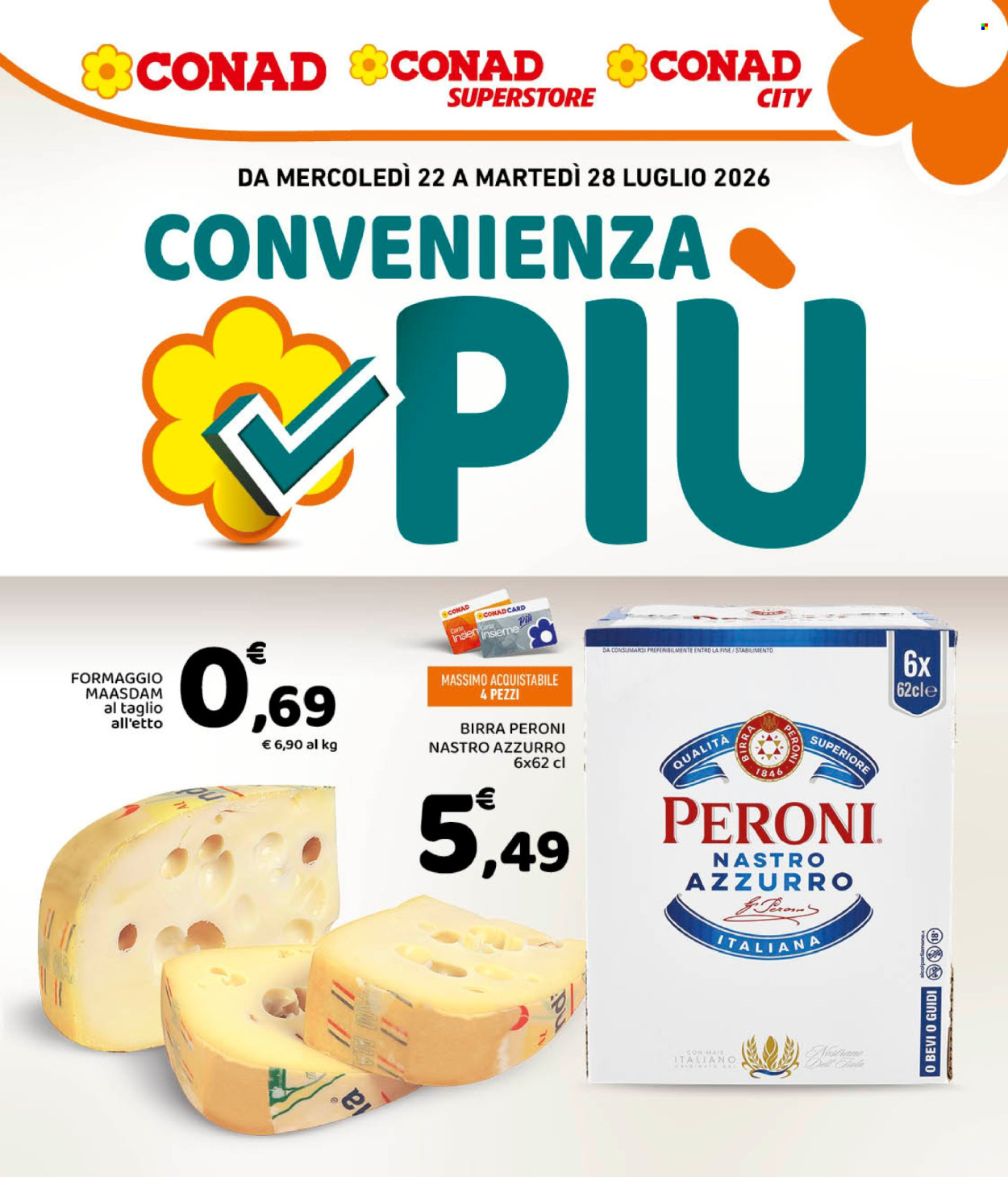 Volantino Conad - 22/7/2026 - 28/7/2026. Pagina 1