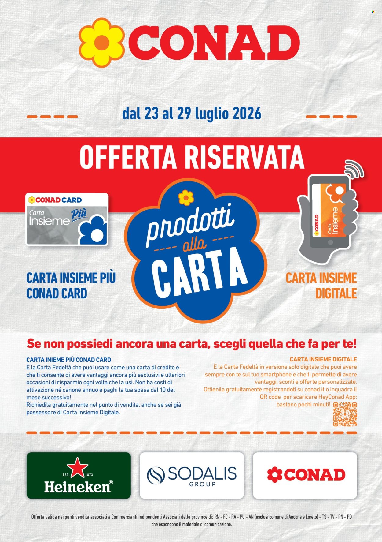Volantino Conad - 23/7/2026 - 29/7/2026. Pagina 1