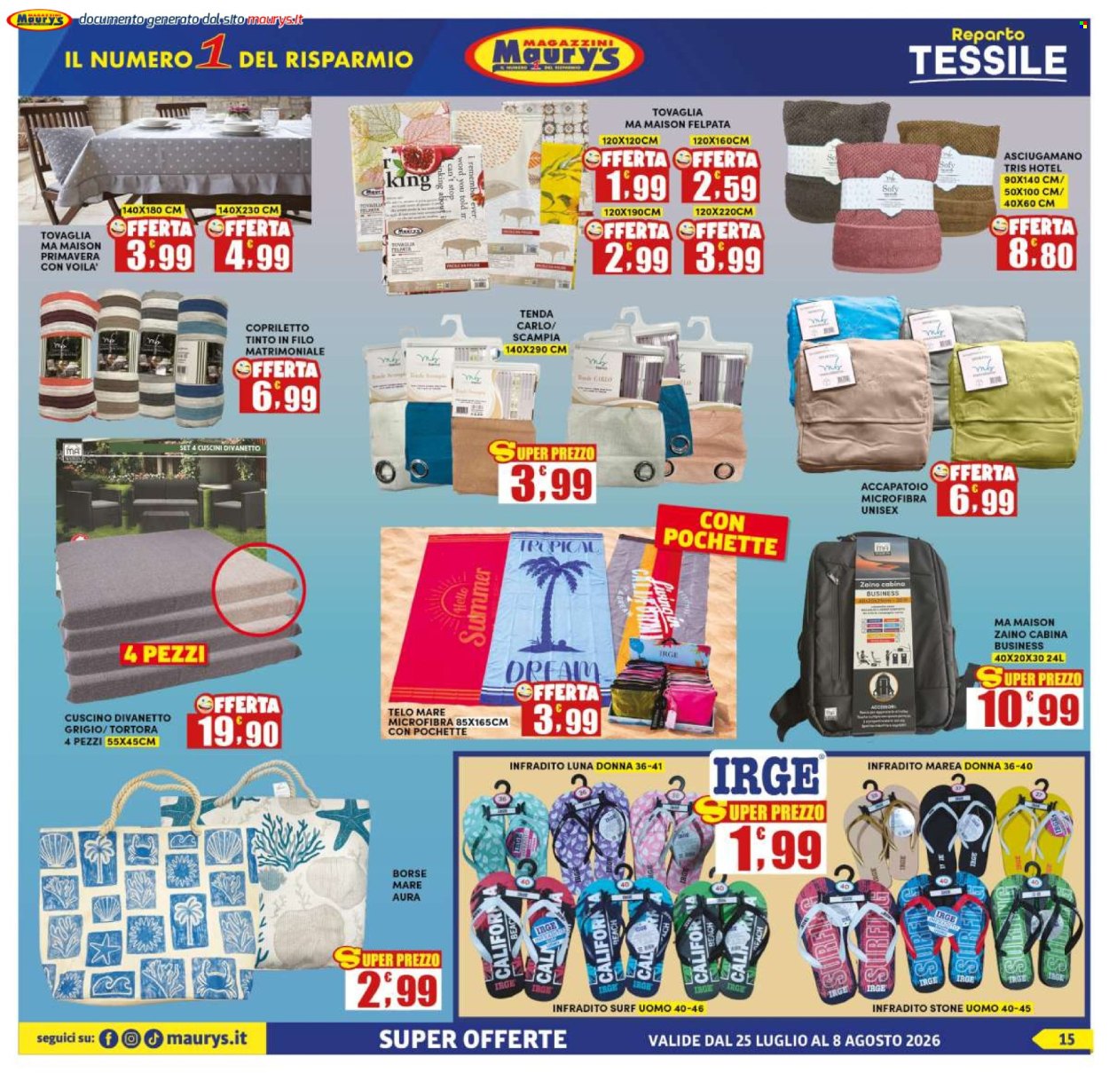 Volantino Maury's - 25/7/2026 - 8/8/2026. Pagina 15